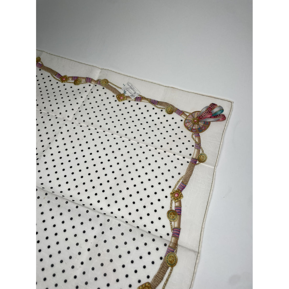 Celine Beige Silk Scarf image 4