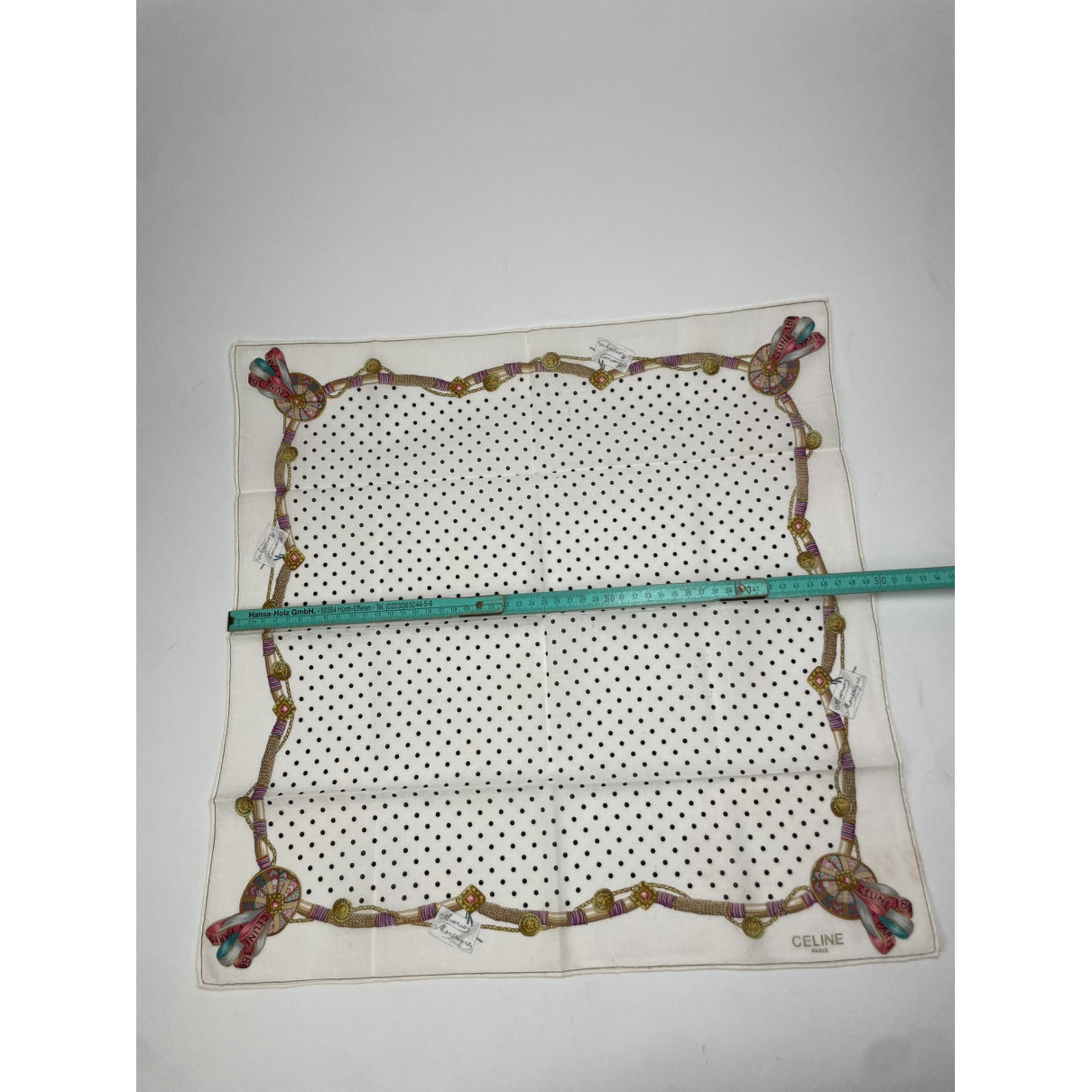 Celine Beige Silk Scarf image 5