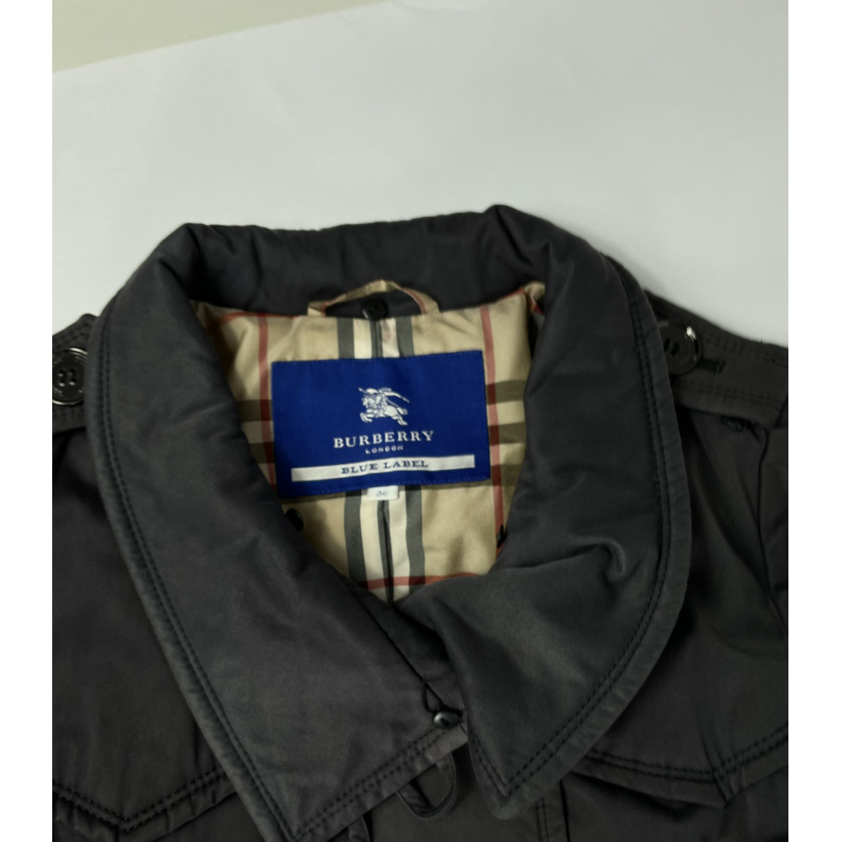 Burberry Sandringham Black Polyester Trench Coat image 3