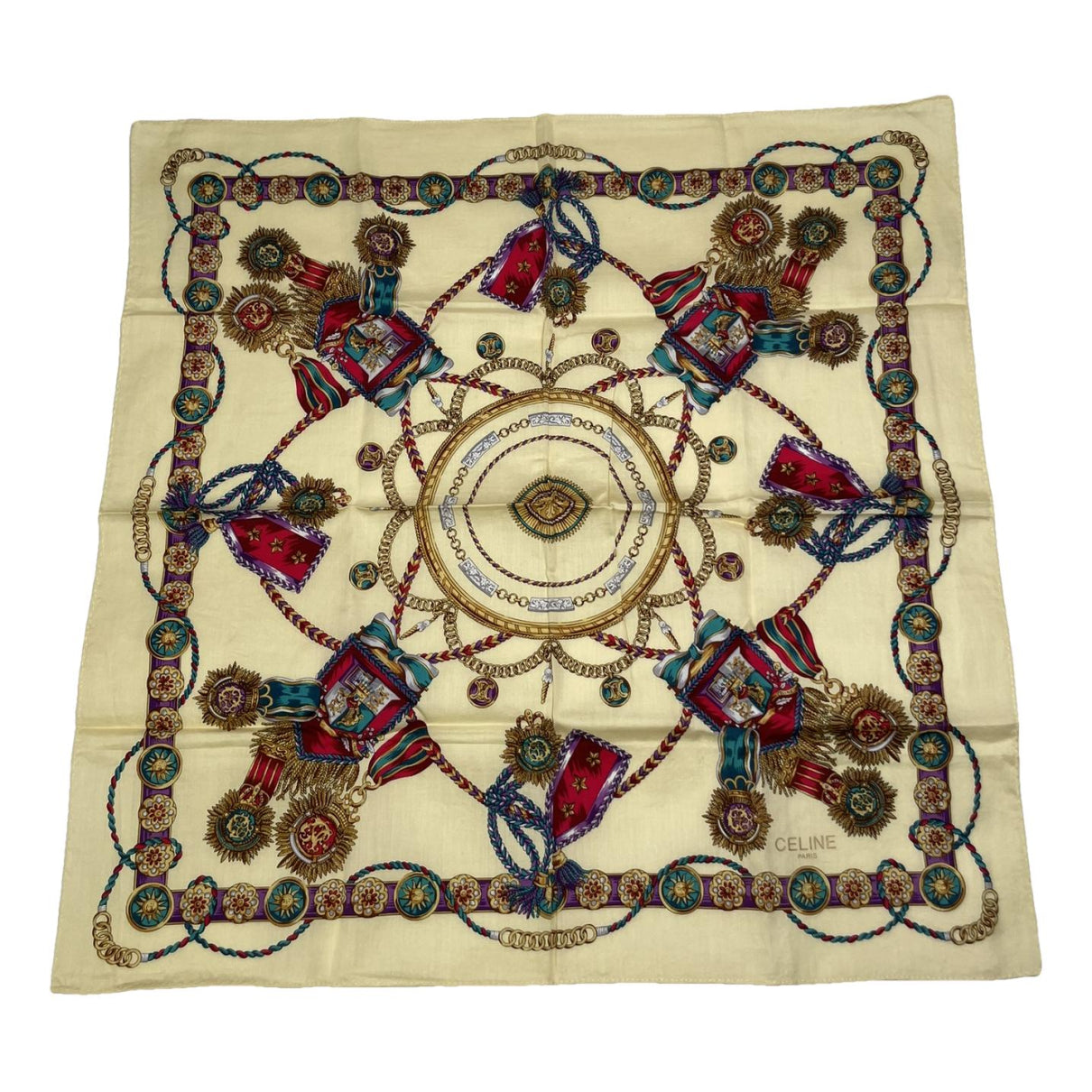 Celine Yellow Silk Scarf image 1