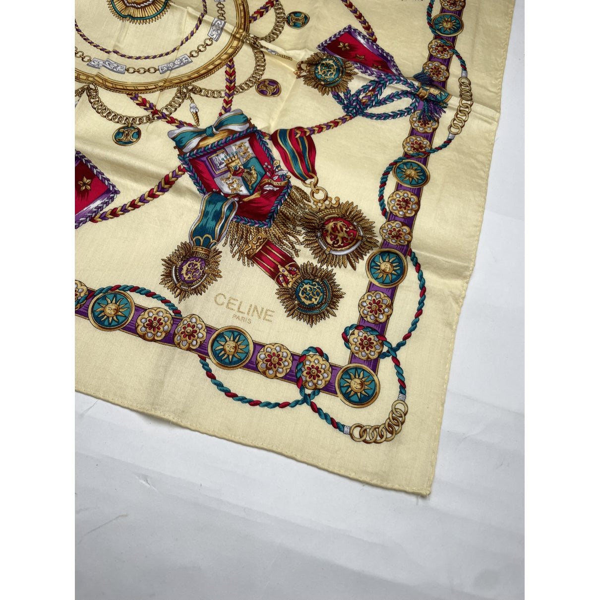 Celine Yellow Silk Scarf image 2