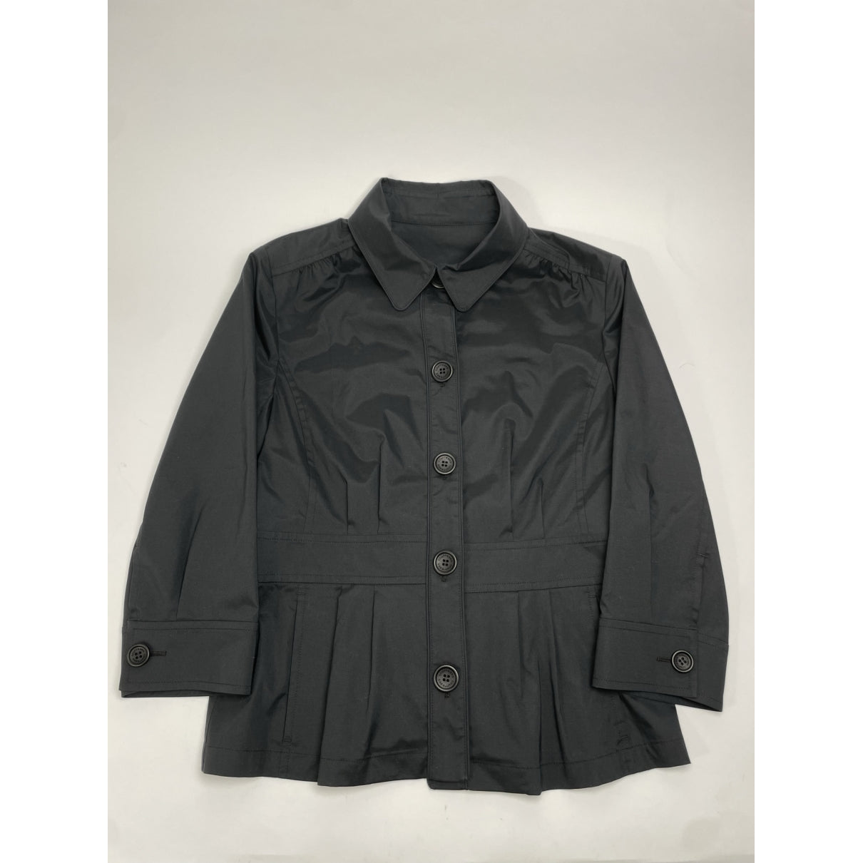 Courrèges Black Polyester Trench Coat image 2