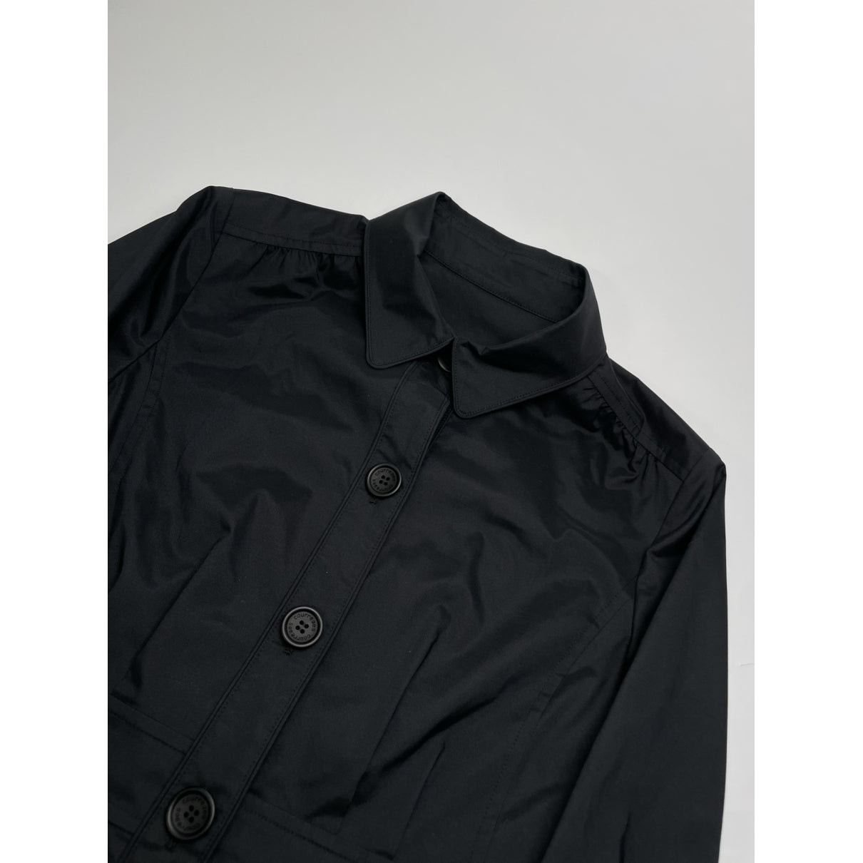Courrèges Black Polyester Trench Coat image 3
