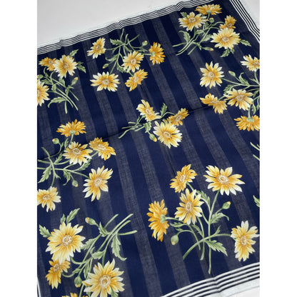 Yves Saint Laurent Navy Silk Scarf image 2