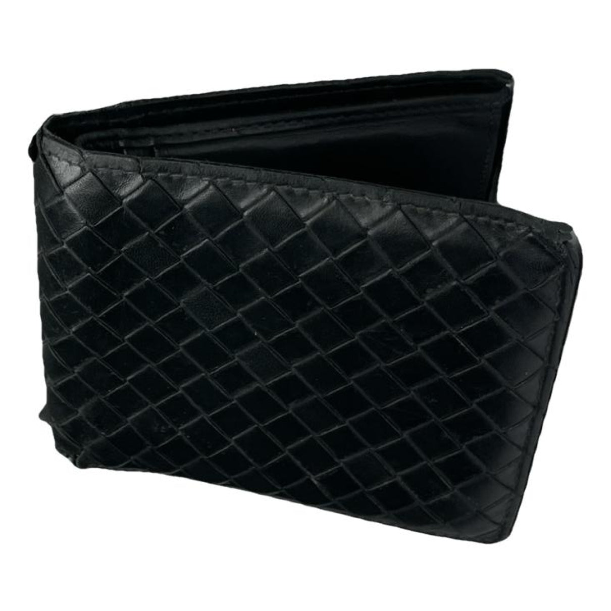 Bottega Veneta Black Leather Purse image 1