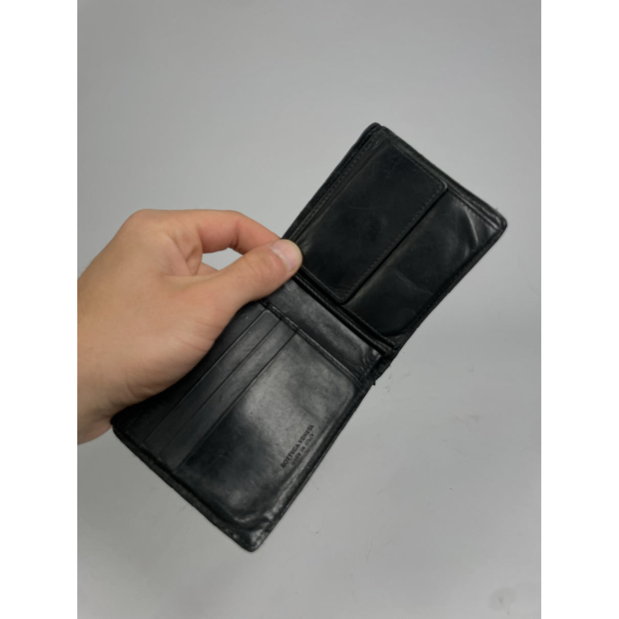 Bottega Veneta Black Leather Purse image 4