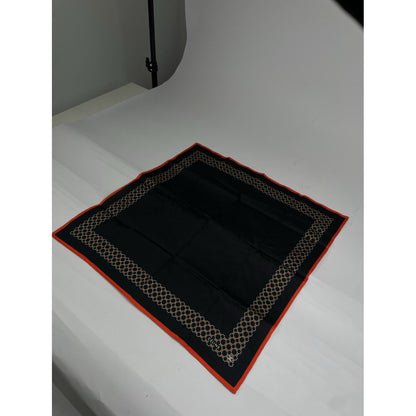 Celine Black Silk Scarf image 5