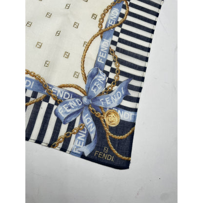 Fendi White Silk Scarf image 2