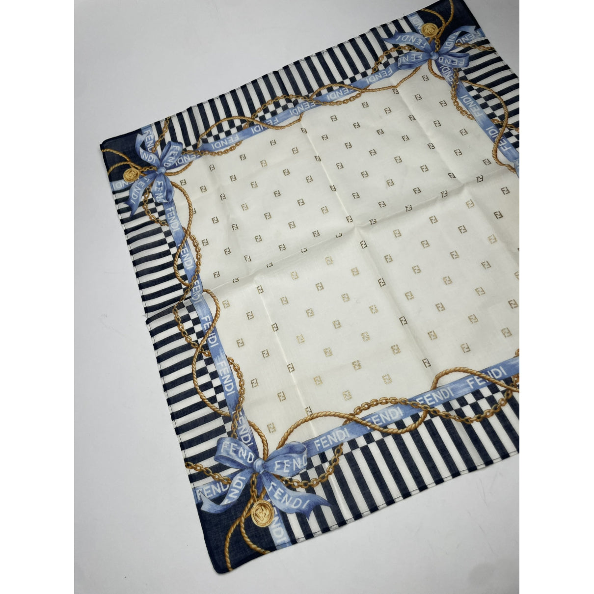 Fendi White Silk Scarf image 3