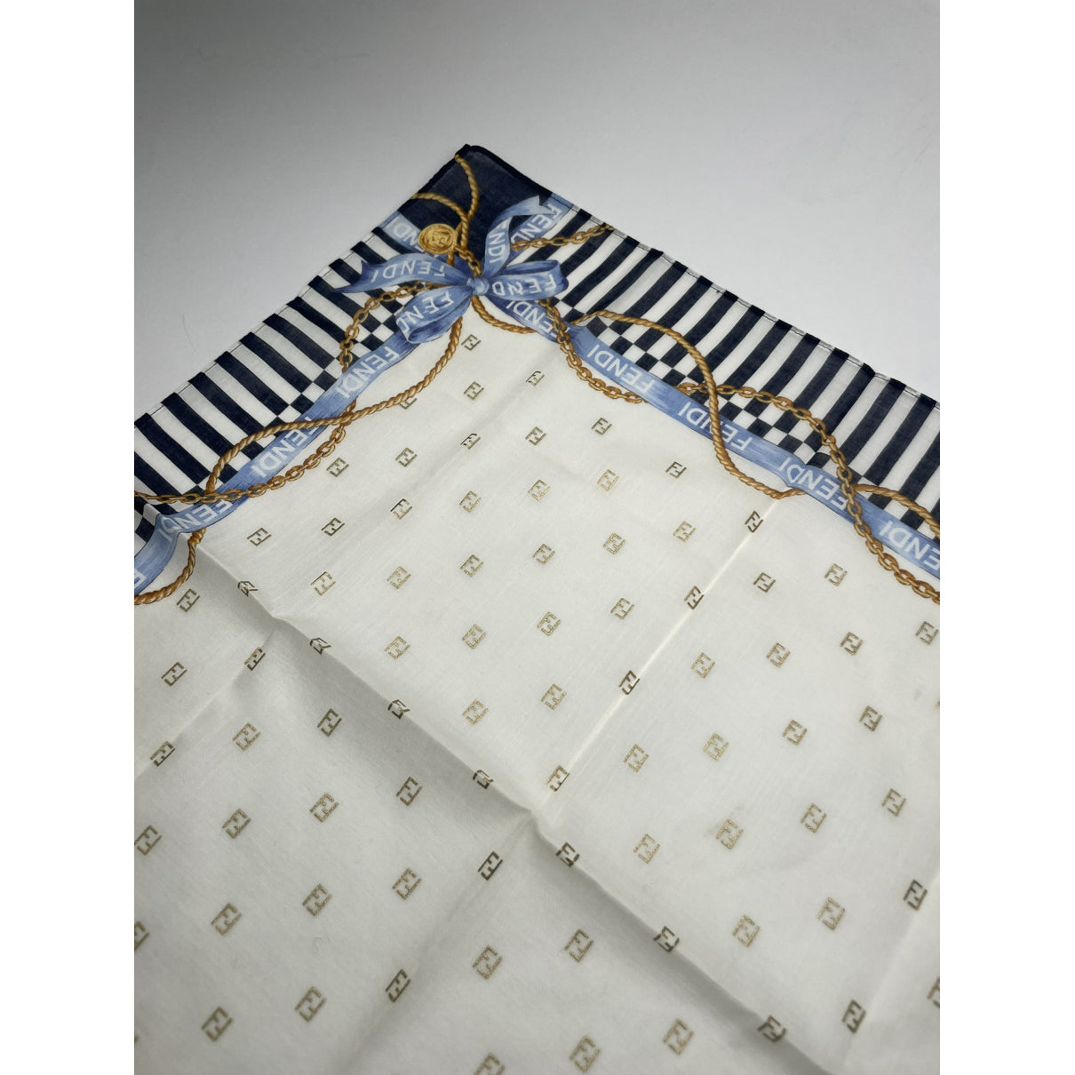 Fendi White Silk Scarf image 4