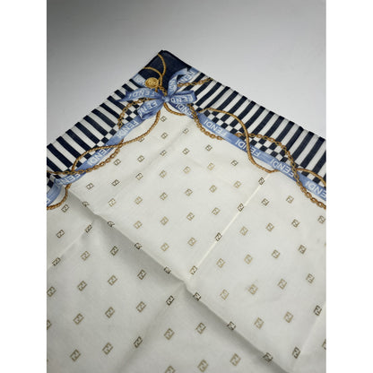 Fendi White Silk Scarf image 4