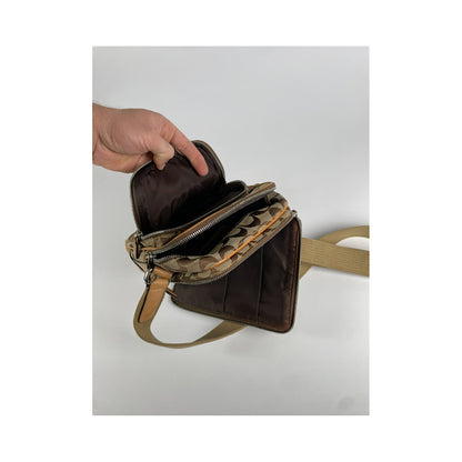 Coach Signature Sufflette Beige Cotton Handbag image 3