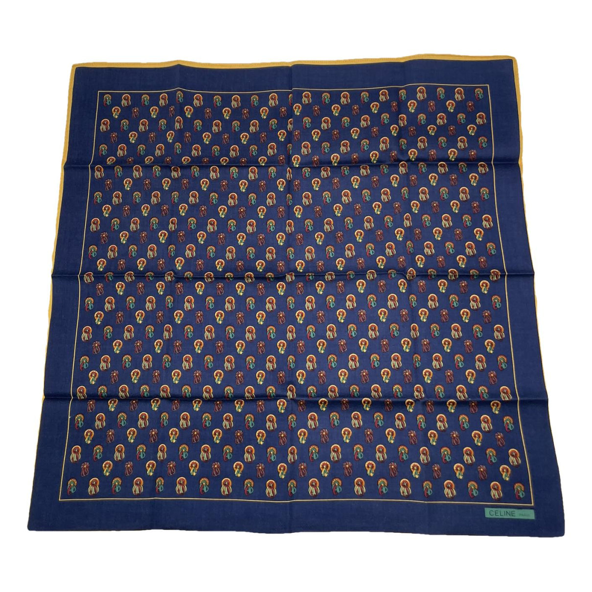Celine Navy Silk Scarf image 1