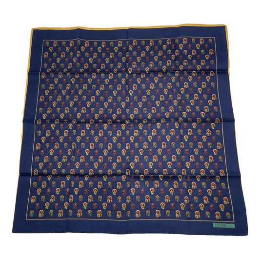 Celine Navy Silk Scarf image 1