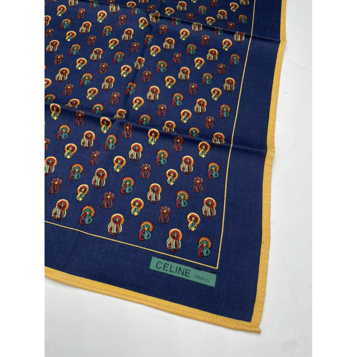 Celine Navy Silk Scarf image 2