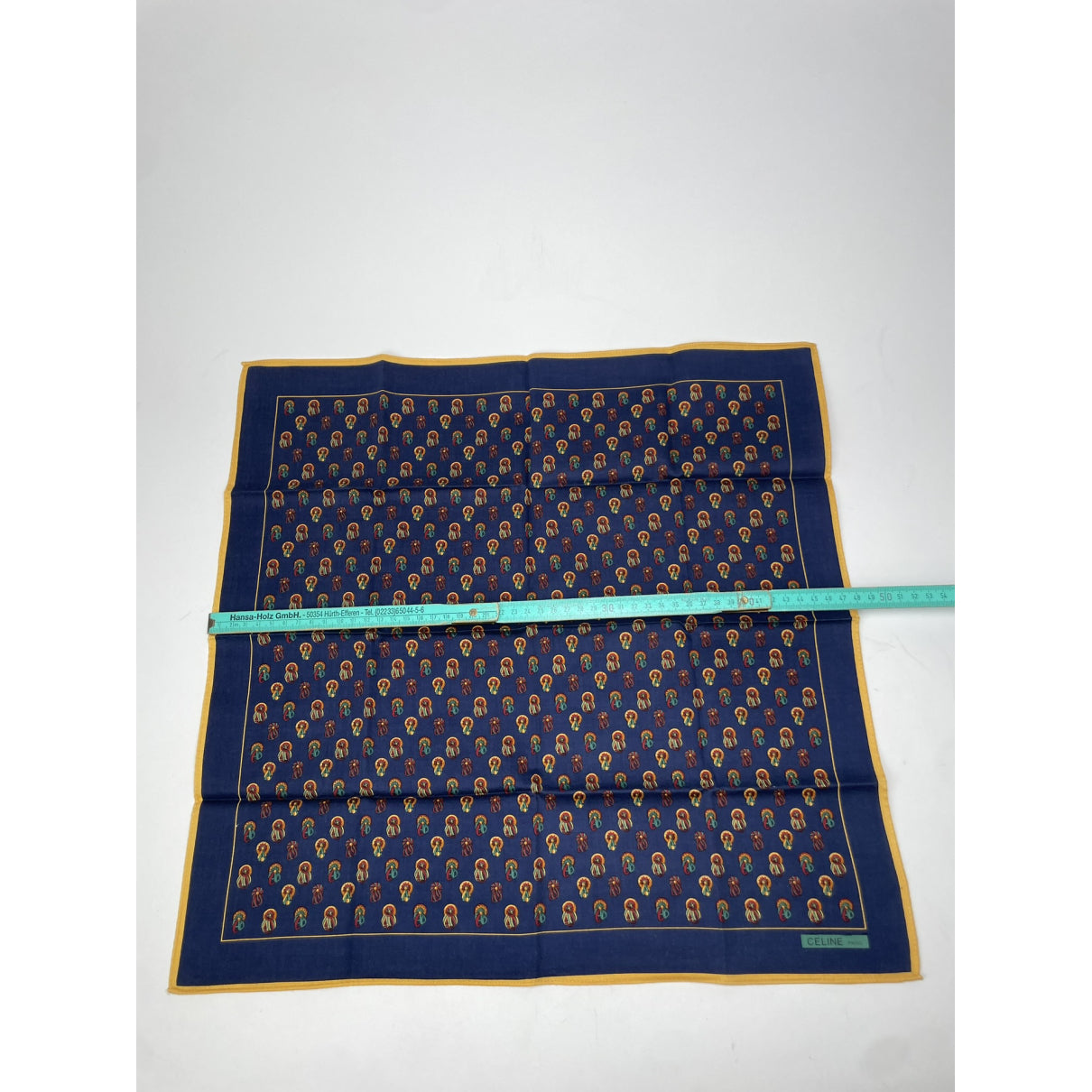 Celine Navy Silk Scarf image 5