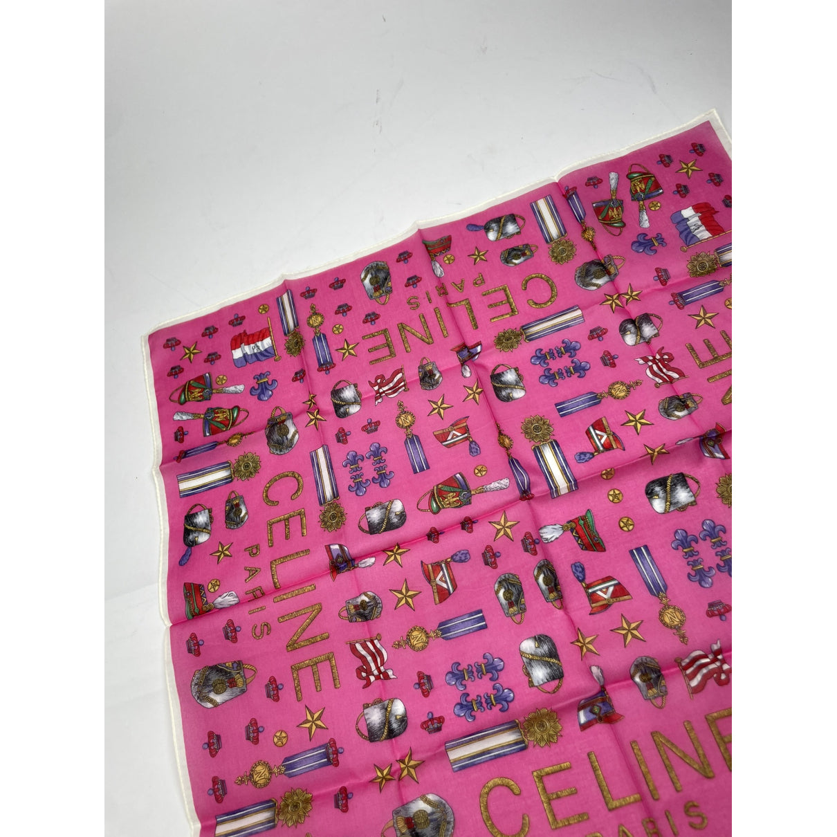 Celine Pink Silk Scarf image 3