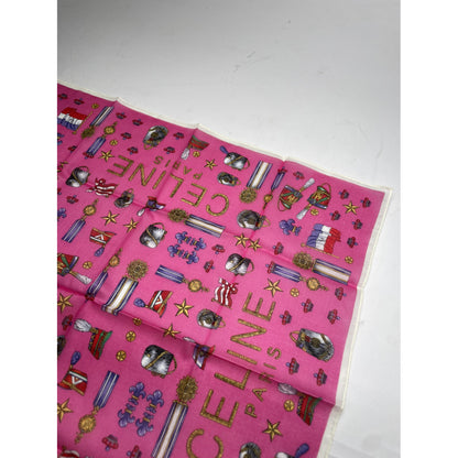 Celine Pink Silk Scarf image 4