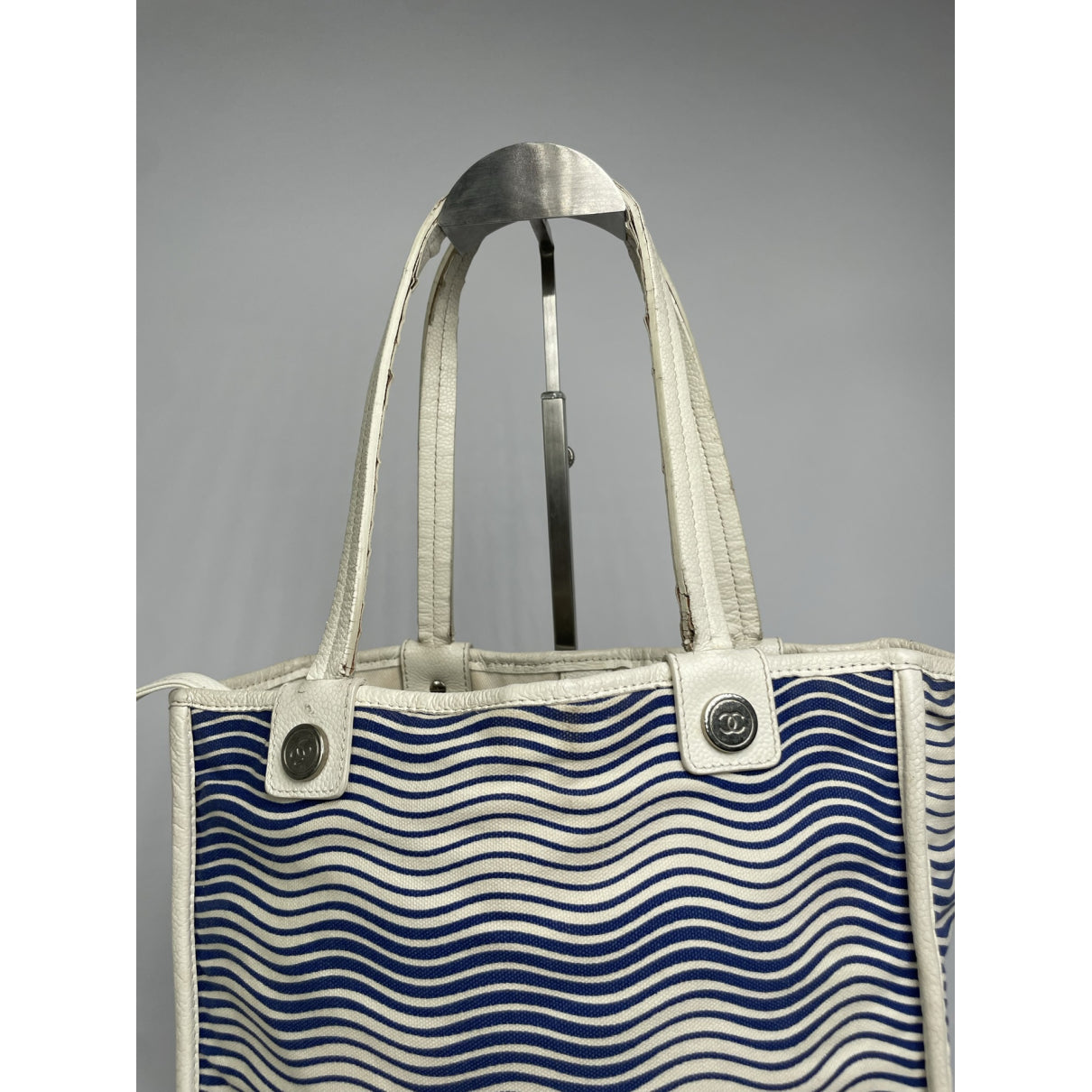 Chanel Deauville White Cotton Handbag image 4