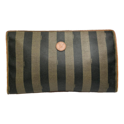 Fendi Baguette Brown Leather Clutch Bag image 1
