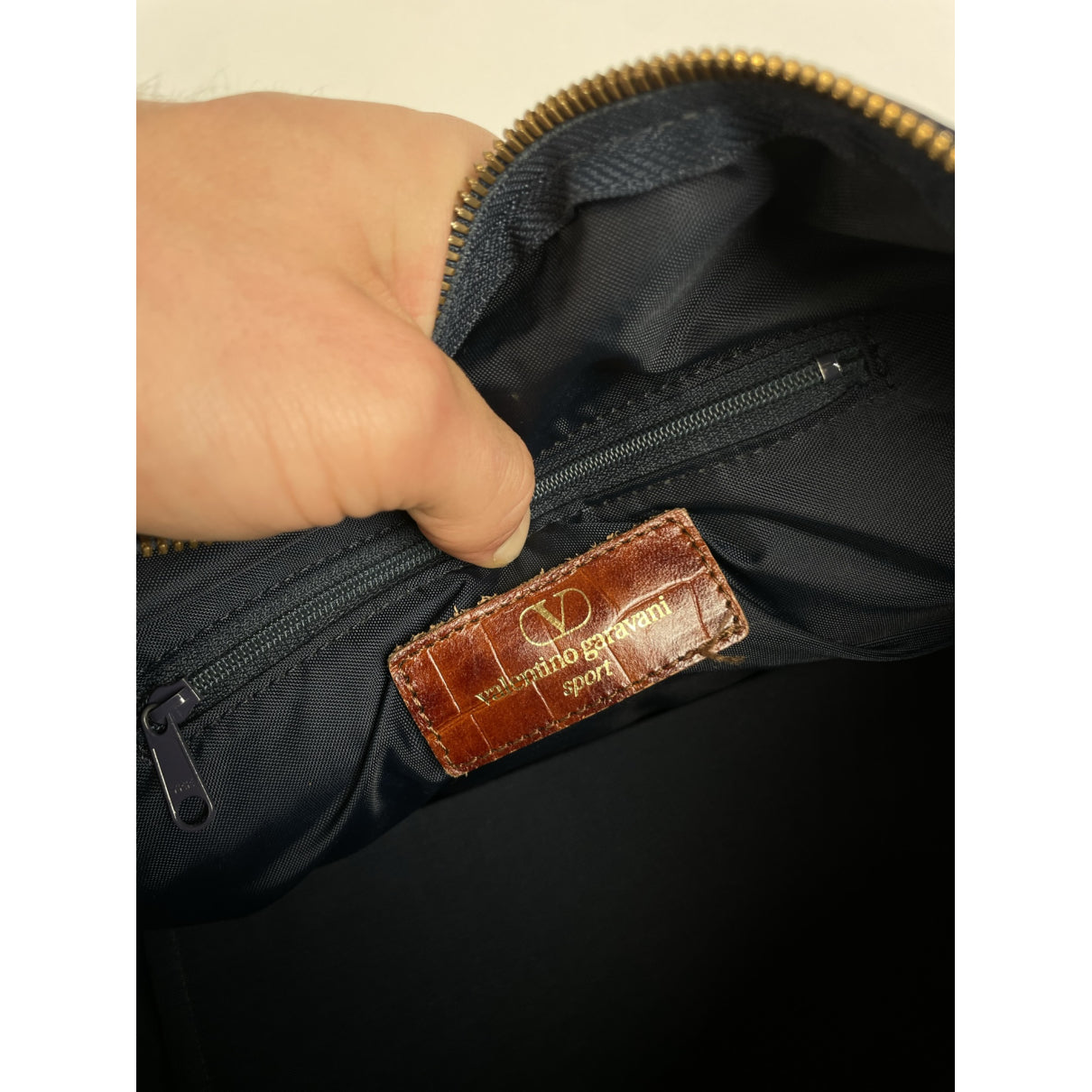 Valentino Garavani Navy Polyester Handbag image 3