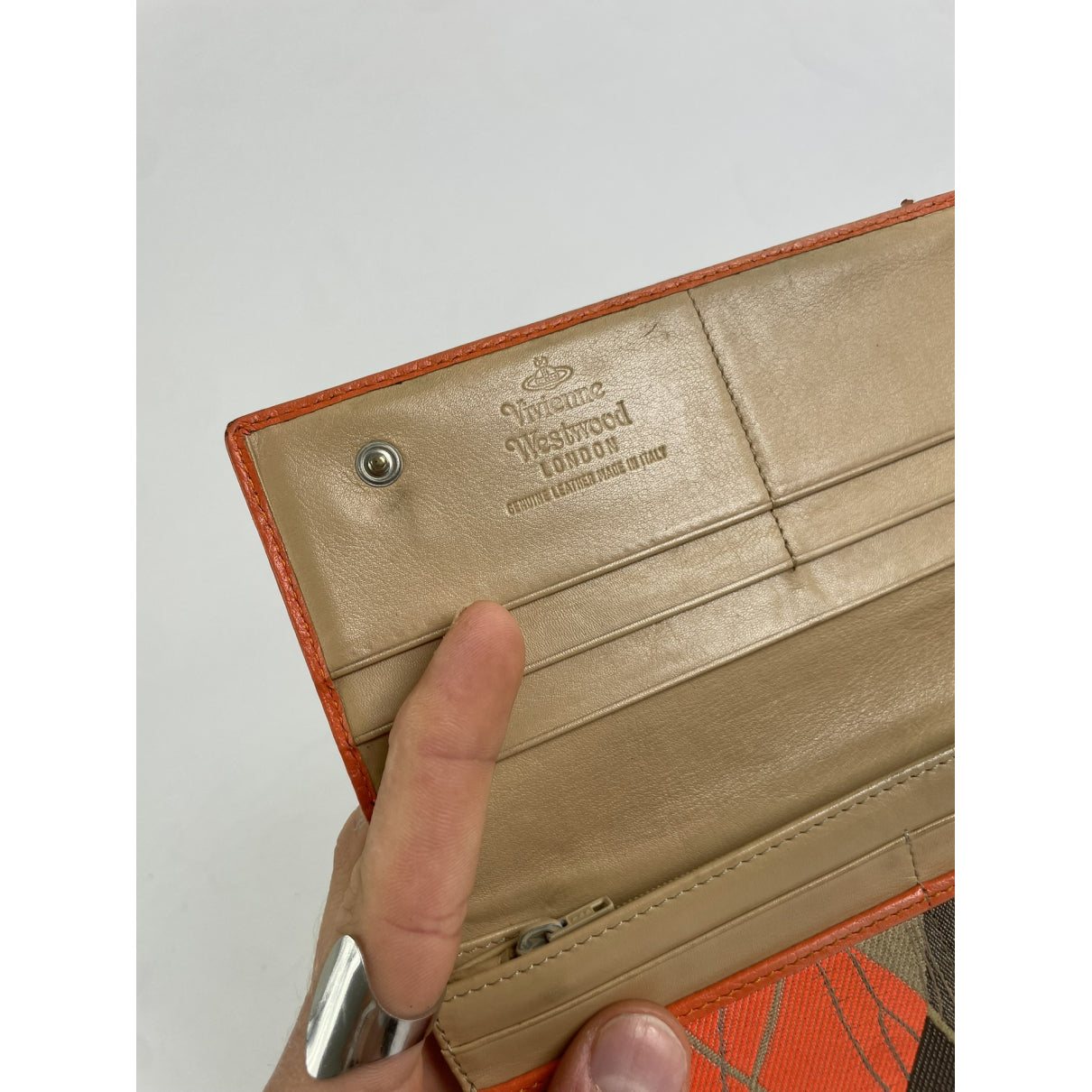 Vivienne Westwood Orange Leather Wallet image 4