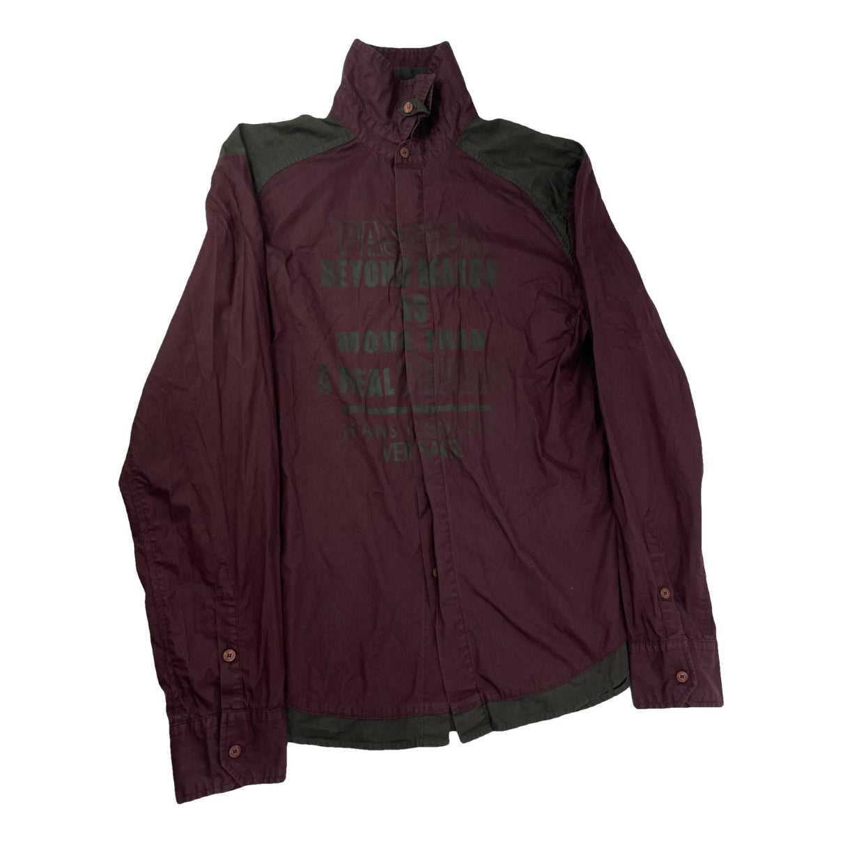 Versace Jeans Couture Burgundy Cotton Shirt image 1