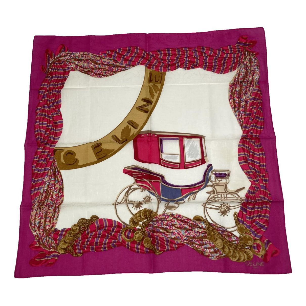 Celine Pink Silk Scarf image 1