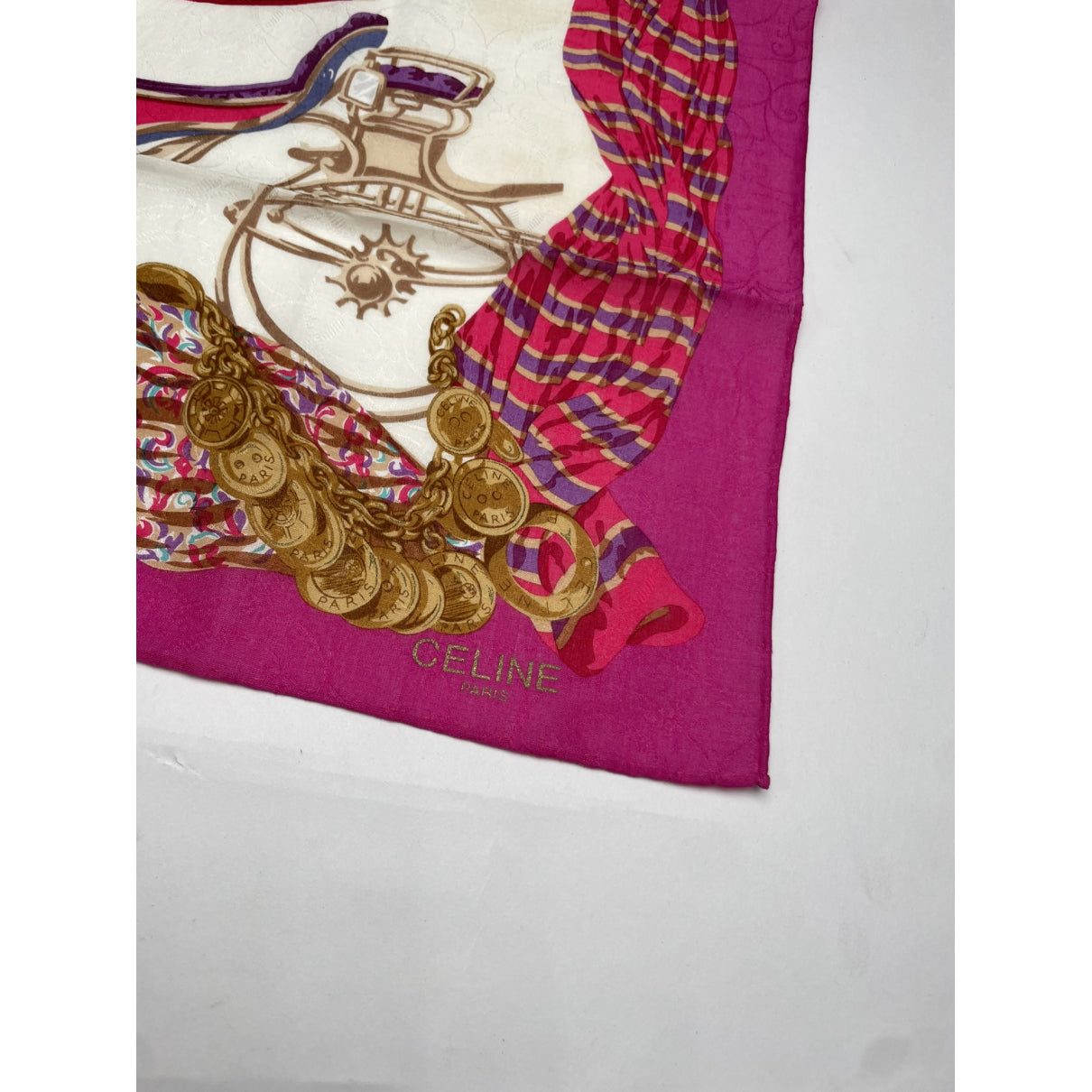 Celine Pink Silk Scarf image 2