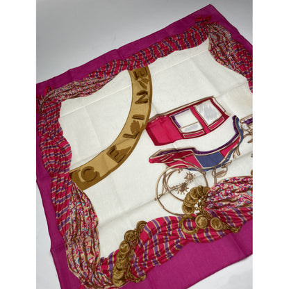 Celine Pink Silk Scarf image 3
