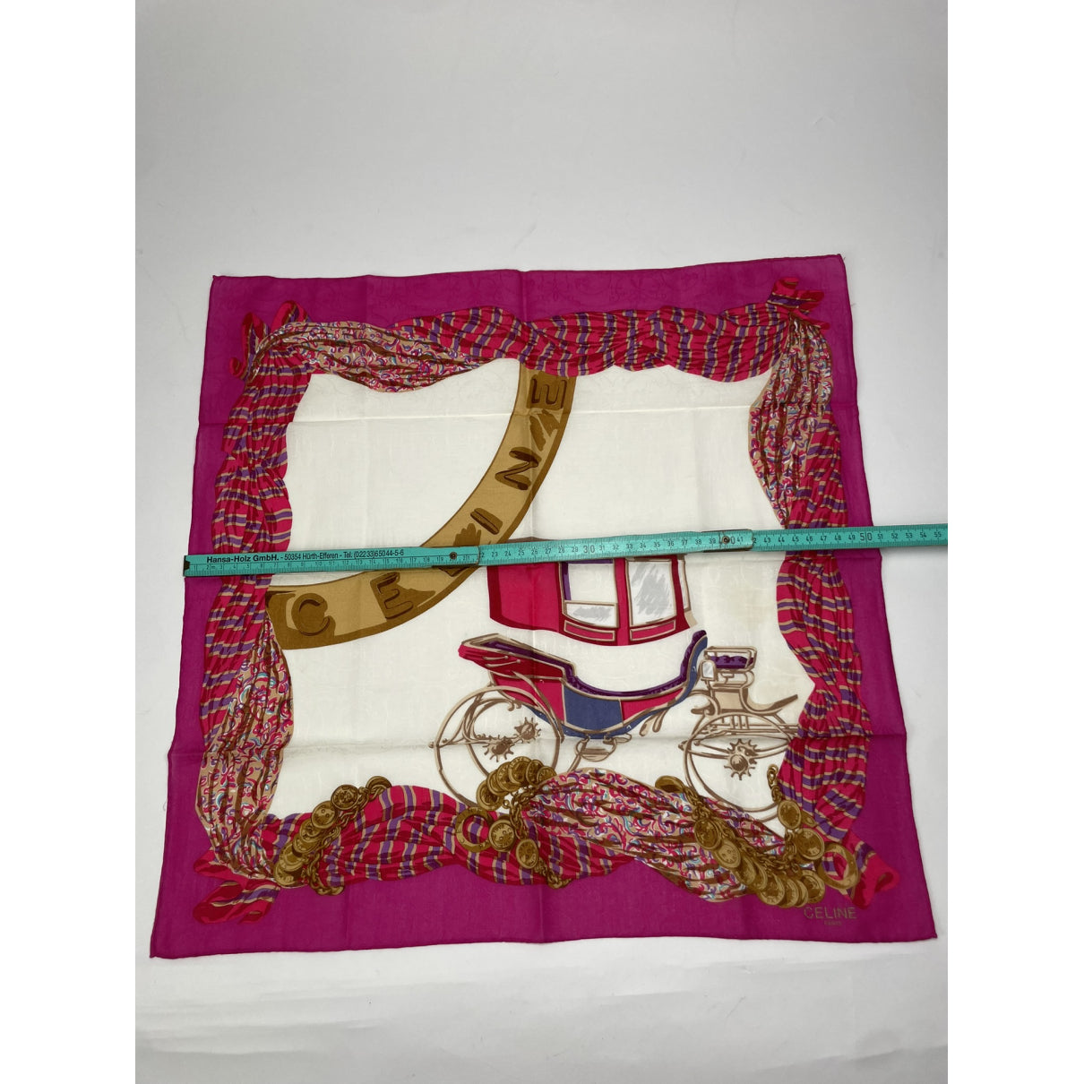 Celine Pink Silk Scarf image 4