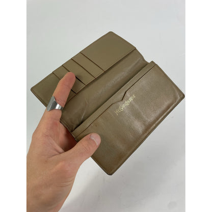 Yves Saint Laurent Beige Leather Wallet image 3