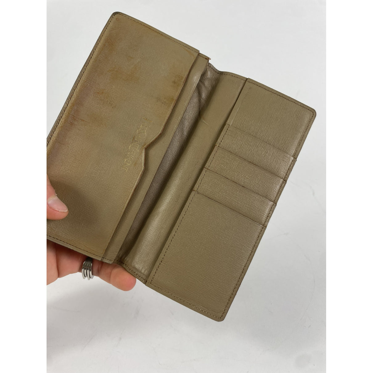 Yves Saint Laurent Beige Leather Wallet image 5