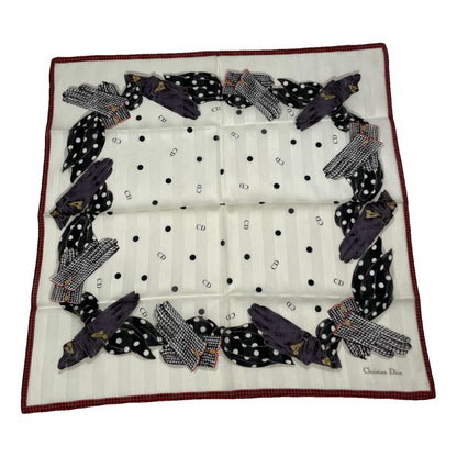 Dior White Silk Scarf image 1