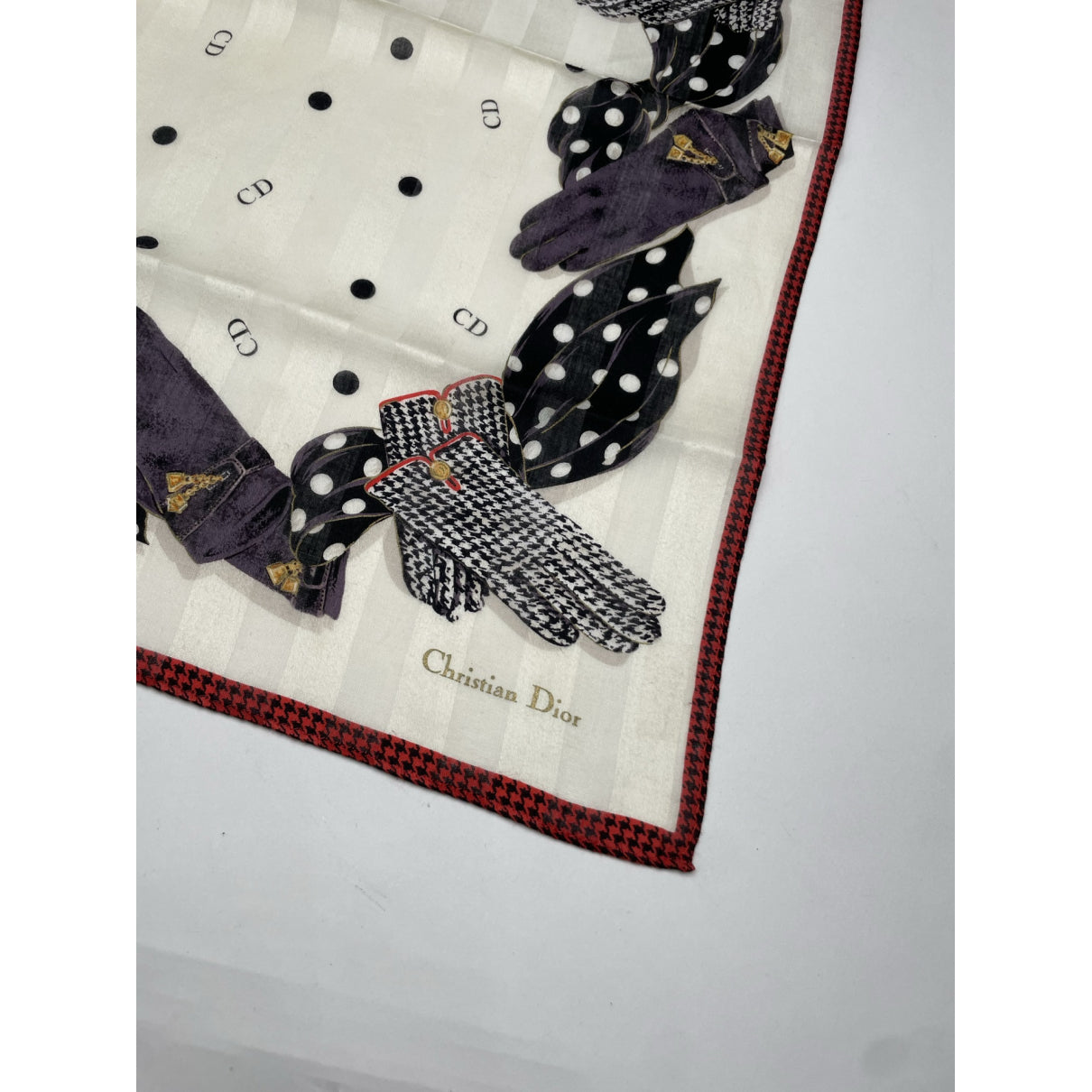 Dior White Silk Scarf image 2