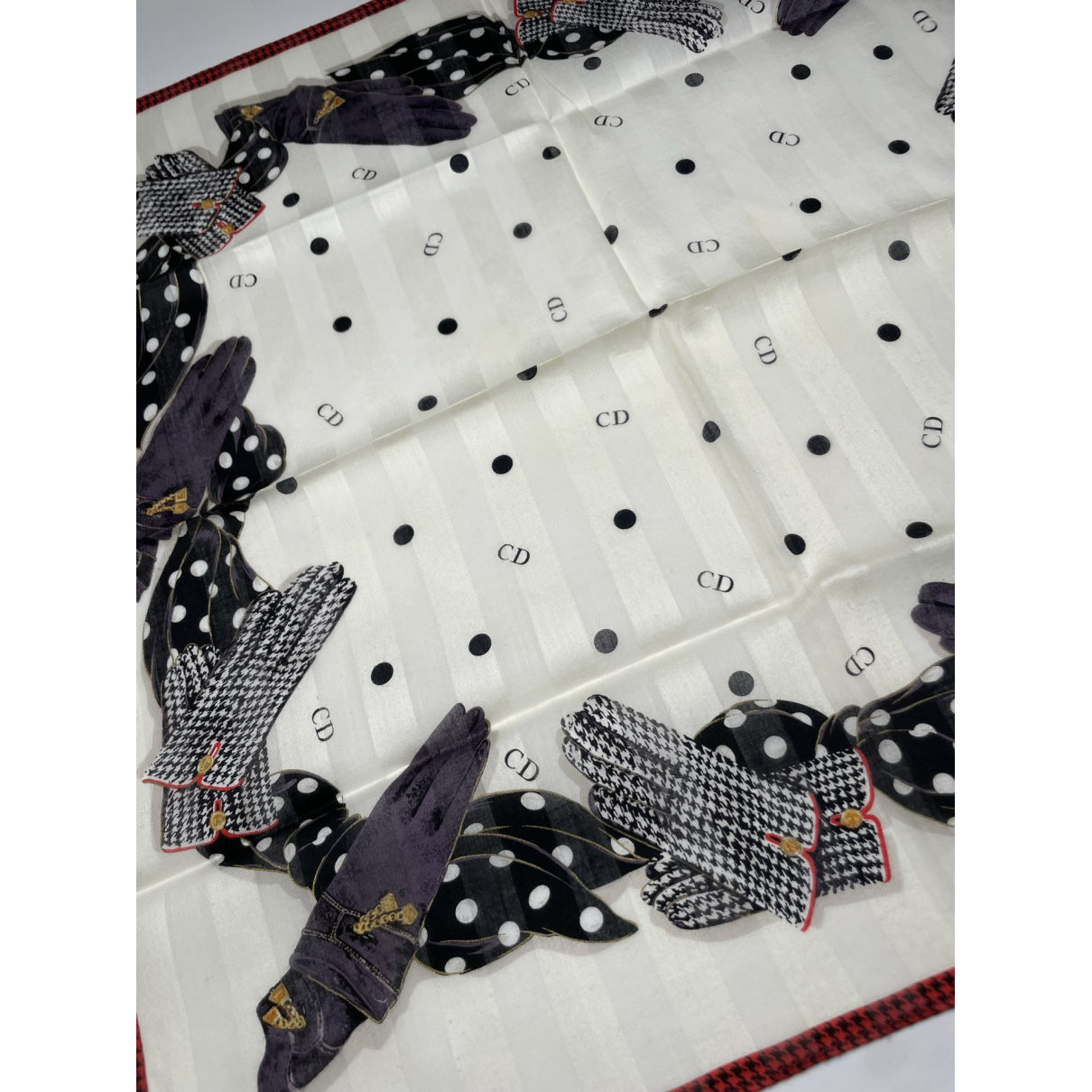 Dior White Silk Scarf image 3