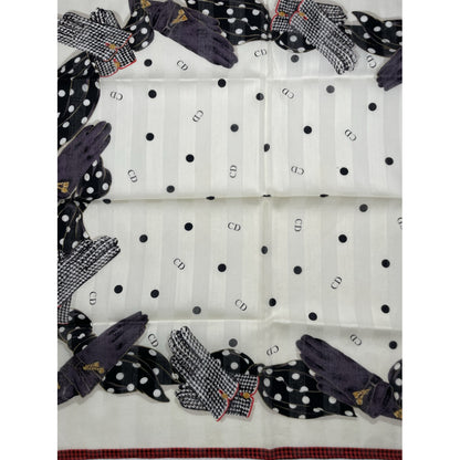 Dior White Silk Scarf image 4