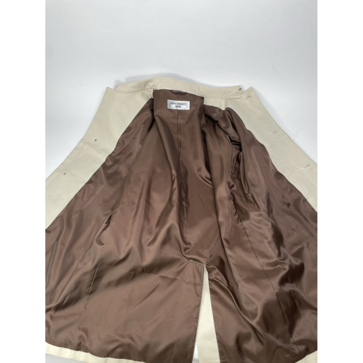 Kansai Yamamoto Beige Polyester Coat image 4