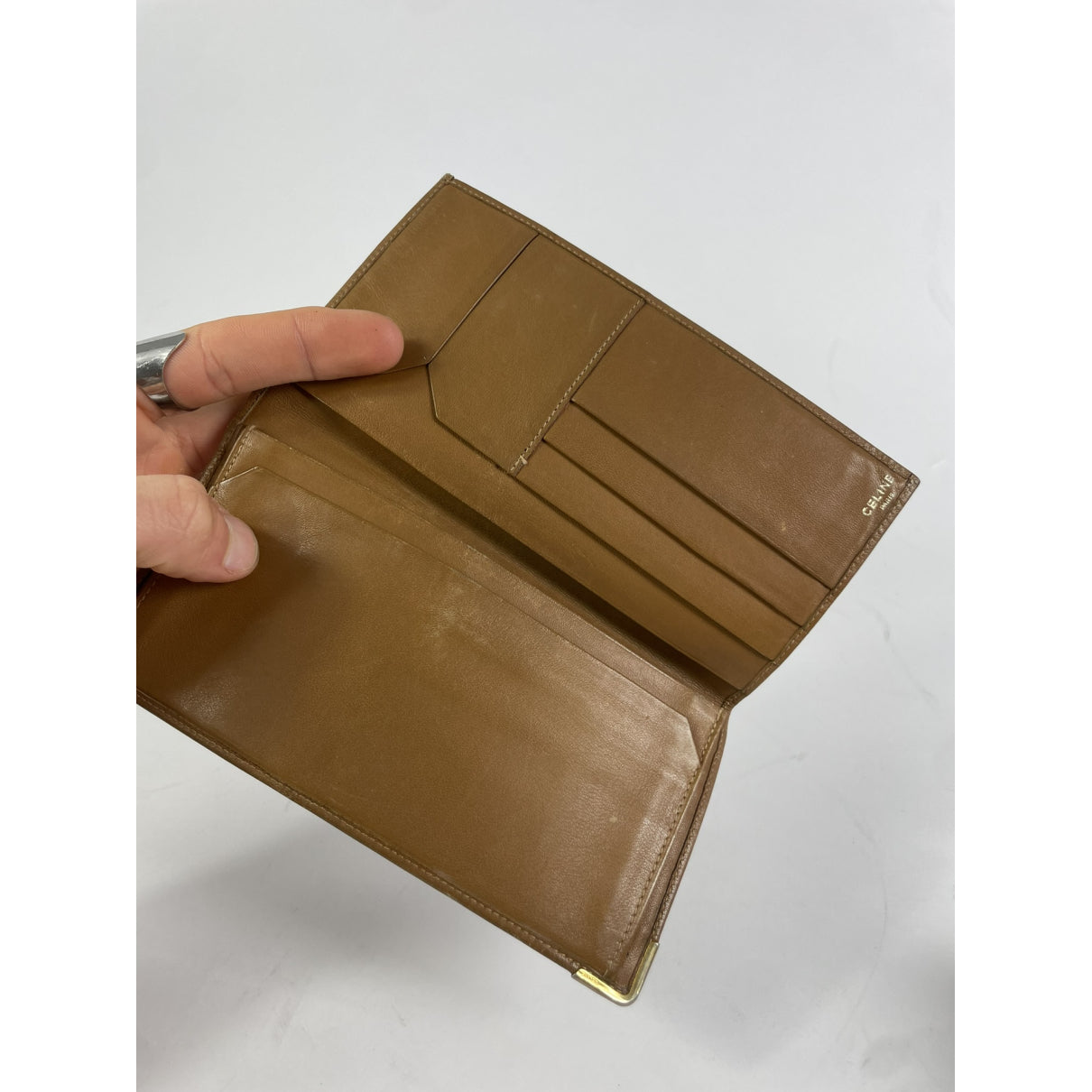 Celine Beige Leather Purse image 4