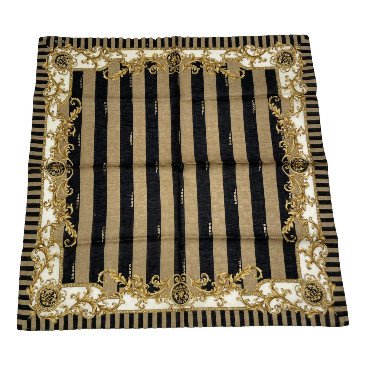 Fendi Brown Silk Scarf image 1