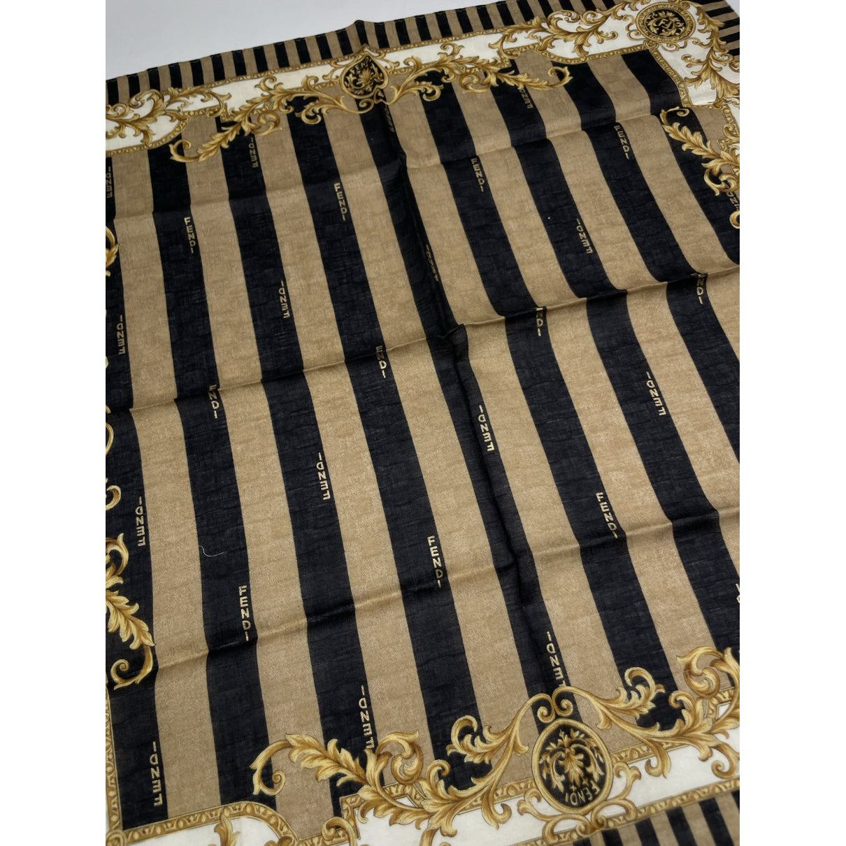 Fendi Brown Silk Scarf image 3