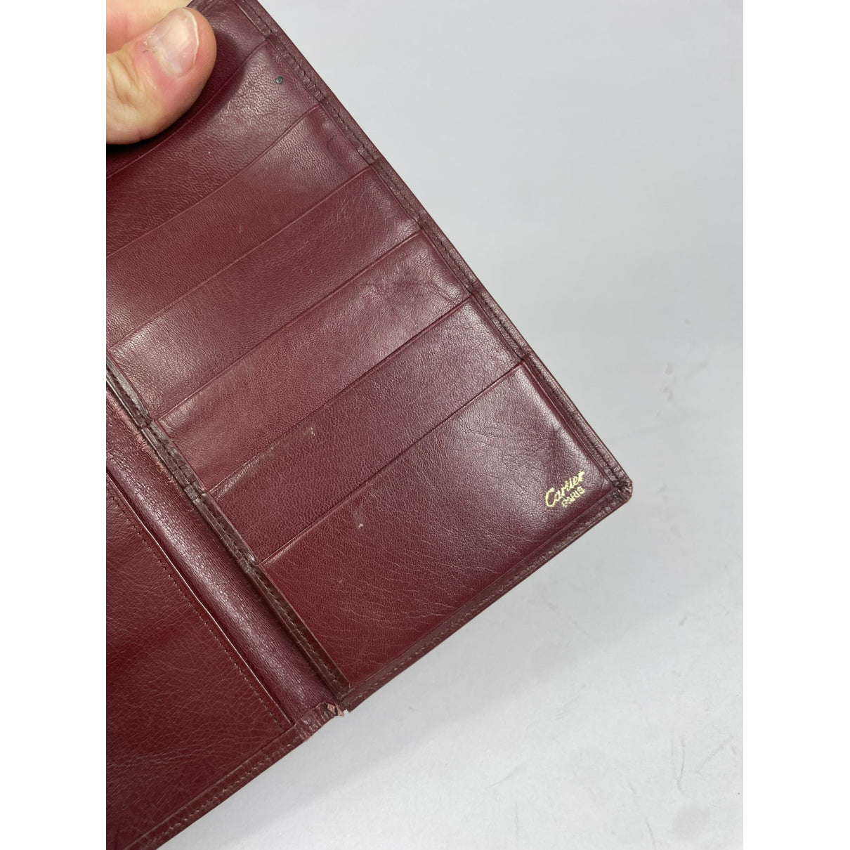 Cartier Burgundy Patent Leather Purse image 5