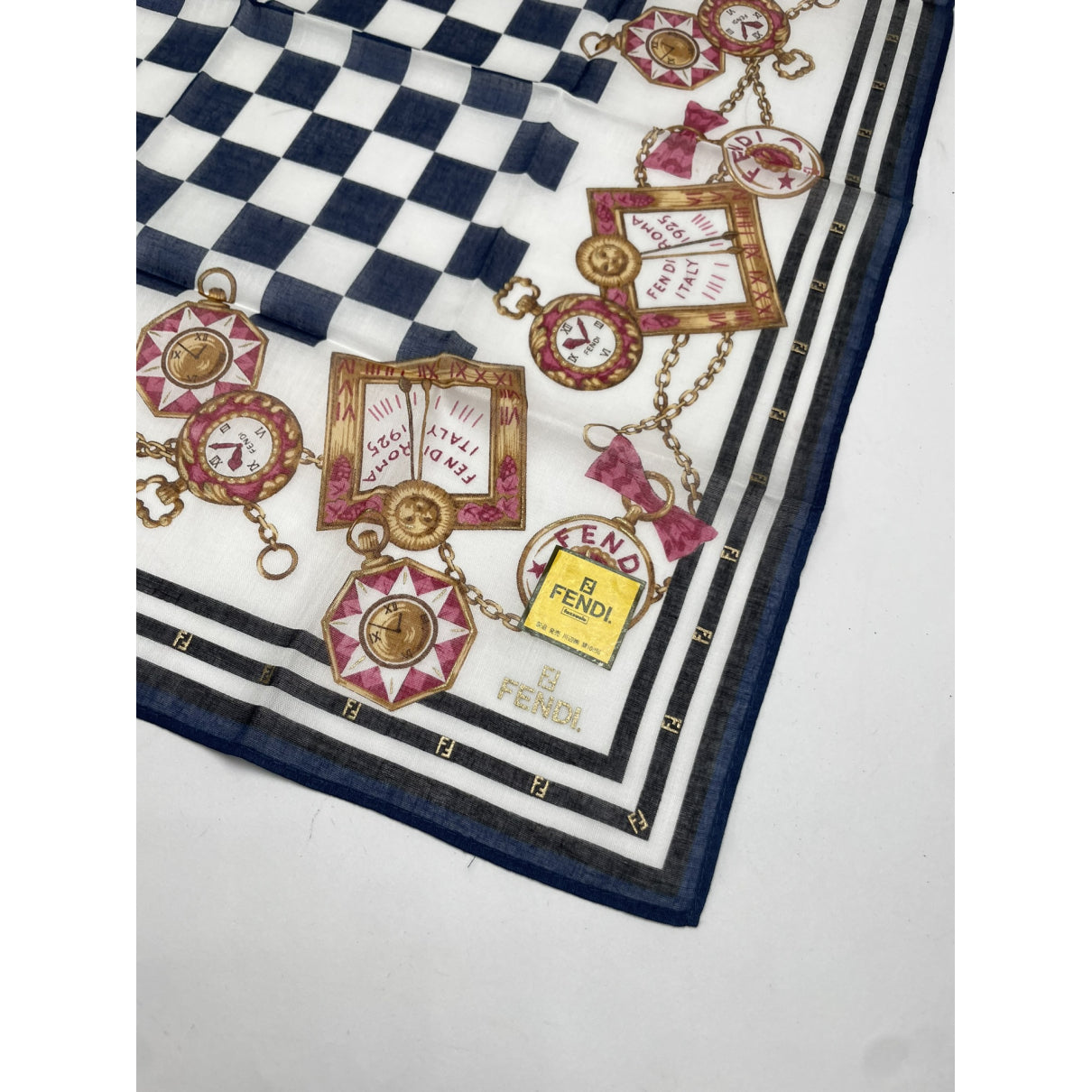 Fendi Navy Silk Scarf image 2