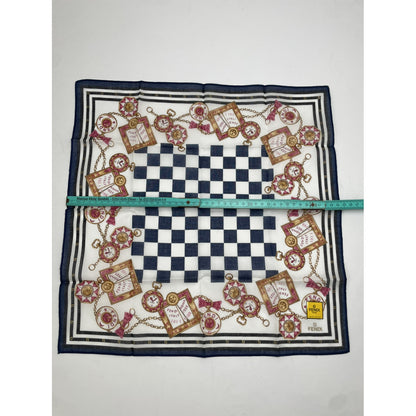 Fendi Navy Silk Scarf image 4