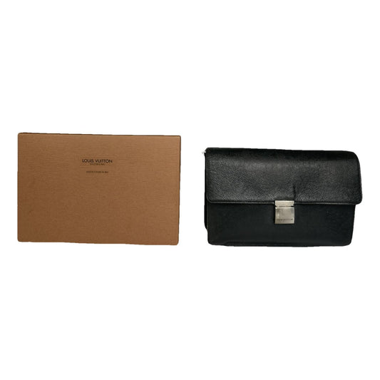 Louis Vuitton Sénateur Black Leather Clutch Bag image 1