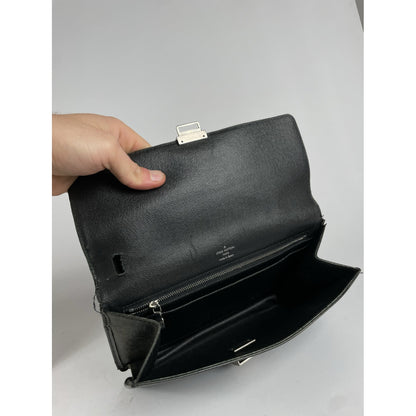 Louis Vuitton Sénateur Black Leather Clutch Bag image 2