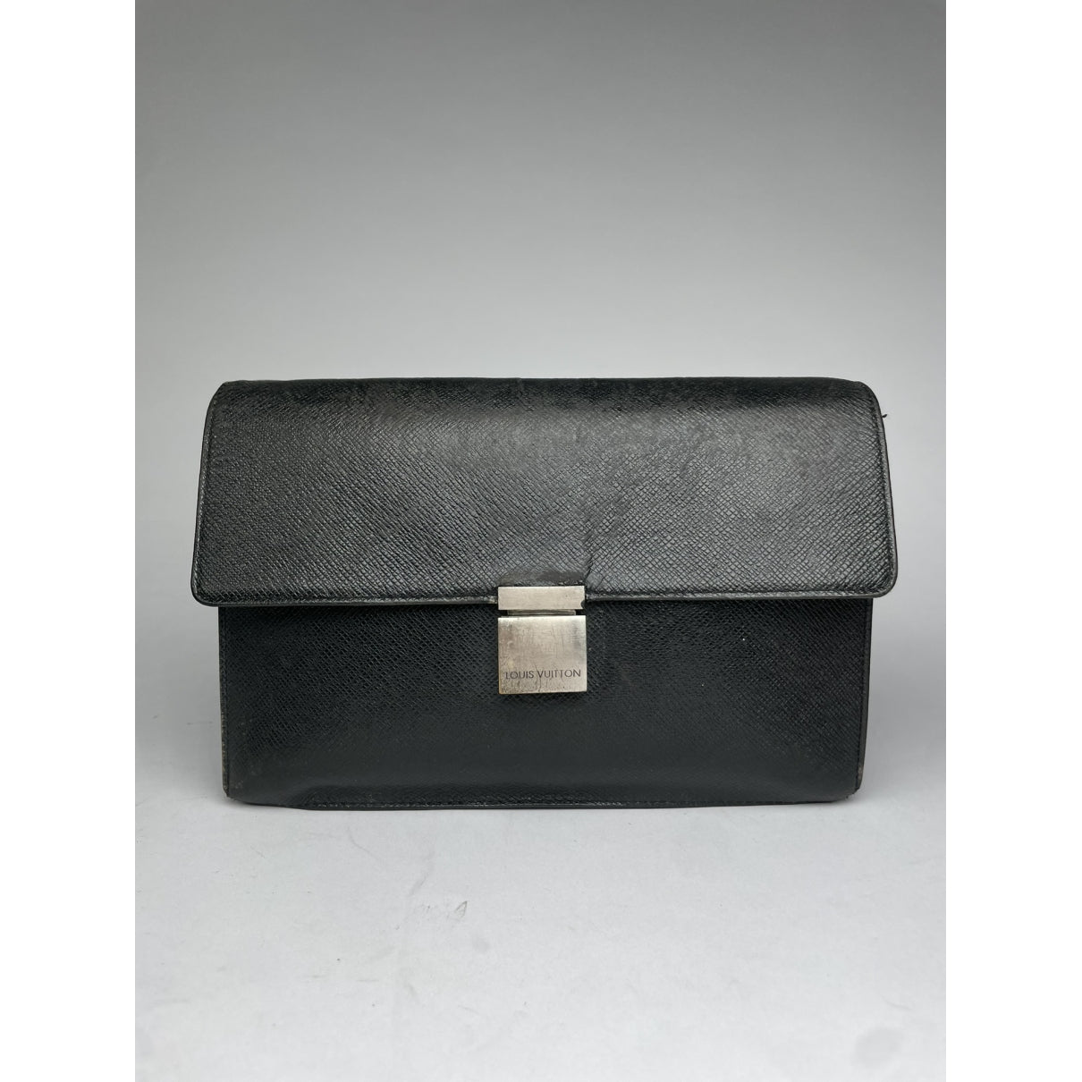 Louis Vuitton Sénateur Black Leather Clutch Bag image 3