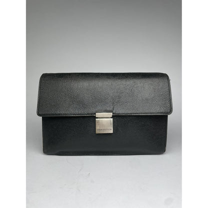 Louis Vuitton Sénateur Black Leather Clutch Bag image 3
