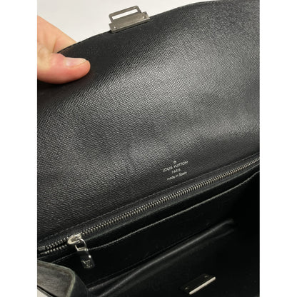 Louis Vuitton Sénateur Black Leather Clutch Bag image 4