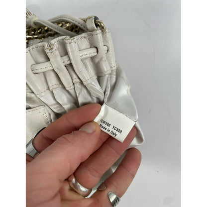 Emporio Armani White Leather Handbag image 3